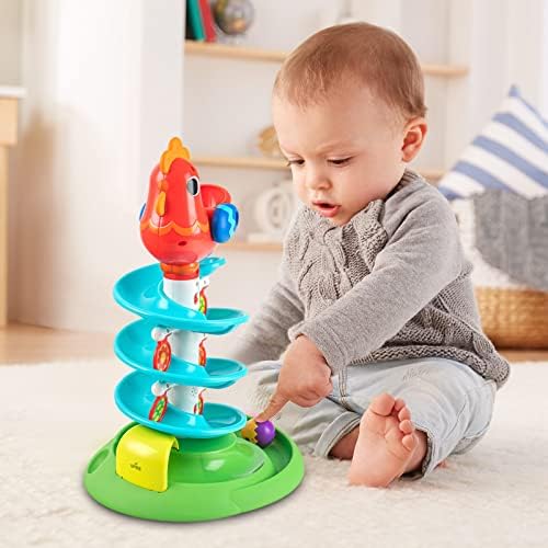 Montessori Toddler Sensory Drop Ball Toys, Rolling Spinning Ball Tower That Makes Music, Preschool Interactive Games, Birthday Gift for Children 12 Months and Older - Image 4