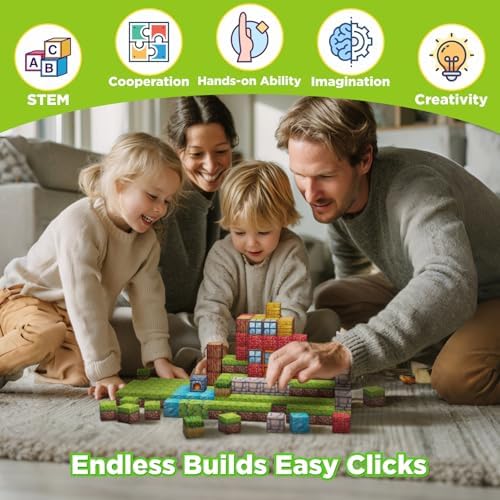 100PCS Magnetic Blocks Toys for Kids, Magnetic BuildIing Blocks Cubes,STEM Montessori Stacking Magnetic Tiles Toys for Kids Toddlers Boys Girls Ages 3 4 5 6 7 8-12 Birthday Gifts Party Supplies - Image 6