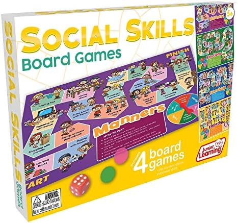 Junior Learning Social Skills Board Games, 4 Games for Kids Ages 5-8 by JuniorLearning
