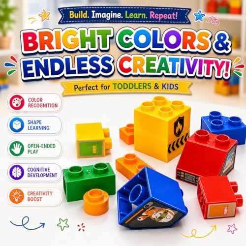 Toddlers Car Building Blocks Set, 138 Pcs STEM Toy for Ages 3-5 - Image 6