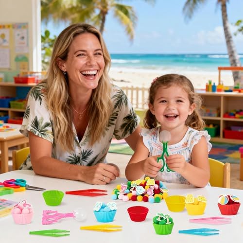 EZdhuawuse Summer Sensory Bin Fillers, 268Pcs Hawaii Beach Fine Motor - Image 4