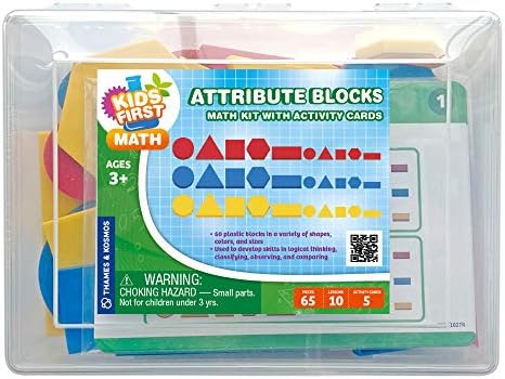 Kids First Math: Attribute Blocks Math Kit with Activity Cards | Develop Skills in Logical Thinking, Classifying, Comparing | Visual Hands-on Math for at-Home or Classroom Learning, Ages 3+ - Image 2