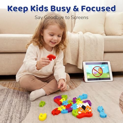 LovesTown Puzzle for Kids, Wooden, 3D Lion Shape - Image 5