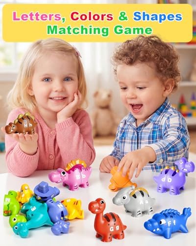 Dinosaur Alphabet Learning Toys for Toddlers Kids 3-5, 10 Unique Dinos - Image 3