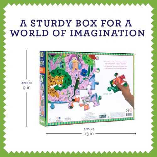 eeBoo Tree of Wildlife 100 Piece Children's Puzzle, 27" x 18" Nature Themed - Image 6