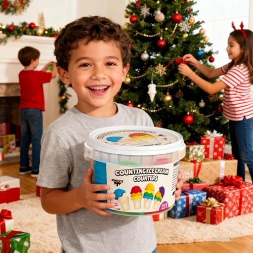 NEOROD Ice Cream Toys for Toddlers 1-5, Montessori Counting Manipulatives - Image 3
