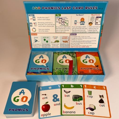 AGO Phonics Card Game for Kids – Learn to Read, 3 Levels, 162 Cards - Image 5