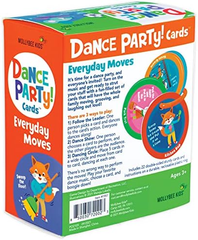 MOLLYBEE KIDS Preschool Dance Party Cards Everyday Moves, Gifts for Ages 3+, Toddler Travel Game and Activity - Image 6