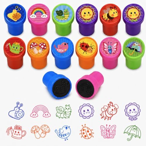 Cinrobiye 24 Pcs Insect Stampers Party Favor Set, Cute Bug Stamps for Kids Birthday Party, Classroom Rewards, Educational Learning Toys, Goody Bag Fillers, Nature Themed Party Supplies by Cinrobiye