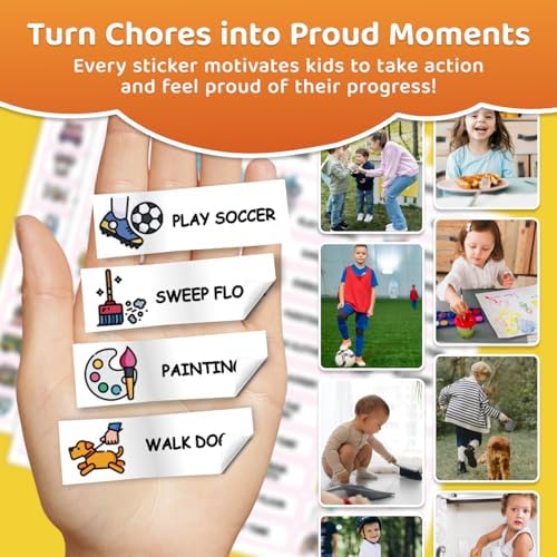 2 in 1 Upgraded Slider Bedtime/Morning Routine Chart for Kids Toddlers, Dry Erase Chore Chart for 2 Kids, Magnetic Visual Schedule for Kid - Image 5