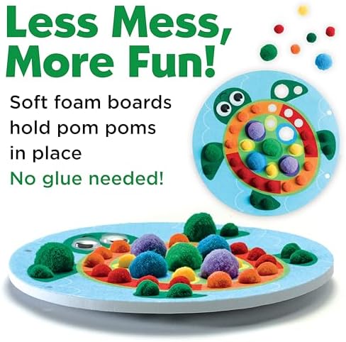 Creativity for Kids Pom Pom Pictures: Animals | Summer Fun | Back to School Crafts for Preschool Learning Activities| Sensory Toys for Toddlers |Toddler Arts and Crafts (Ages 3+) - Image 4