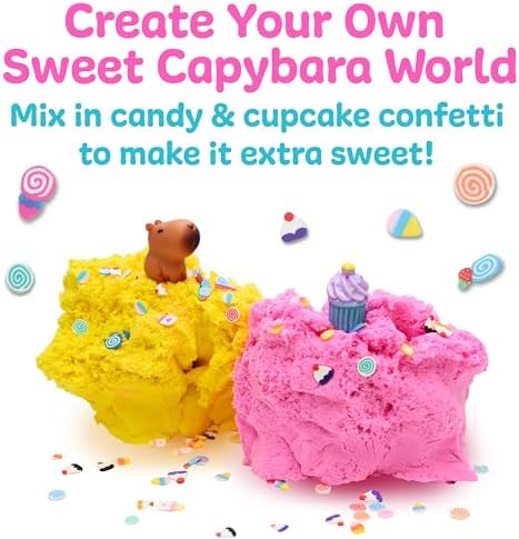 Creativity for Kids Sensory Minis Capybara Kit | Cloud Clay Sensory Toy for Toddlers | Squish, Scoop & Discover Surprise Pieces | Mess-Free, Screen-Free Travel Activity (Ages 3+) - Image 2