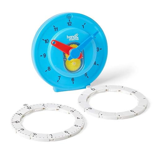 hand2mind Advanced NumberLine Clock, Learn to Tell Time, Analog Clock for Kids Learning, Number Line for Kids, Teaching to Tell Time, Math Manipulatives (Set of 1) - Image 5