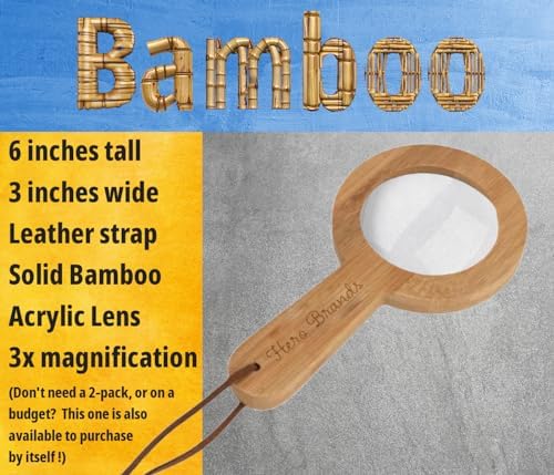 Adventure Set - 2X Wood Magnifying Glass for Kids with 4 Pictures - Wooden Montessori Toy - Learn and Explore - Image 4