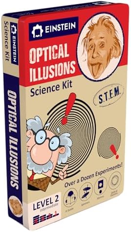 Einstein’s Optical Illusion LAB Science Kit for Kids. STEM for Boys & Girls Aged 8 and Above. 14 Exciting Experiments Inside/Detailed Picture Guide Included. Award Winning Kit by purple-cow