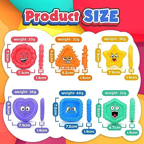 LESONG Sensory Toys Kids Toddlers-Social Emotional Feelings Toys Special Needs, Texture Shapes Learning Toy Preschool Fidget Classroom Must Haves, Calm Down Tools Autistic Children, Stocking Stuffers - Image 4