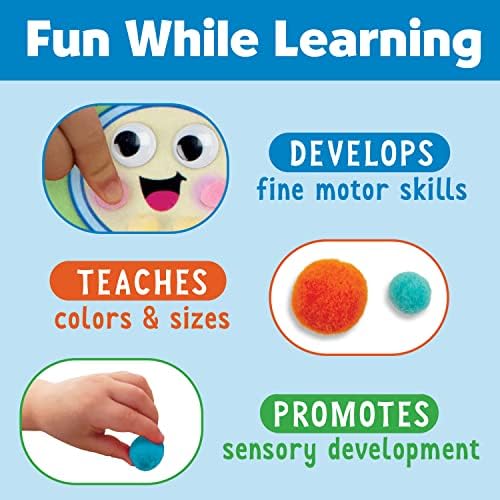 Creativity for Kids Pom Pom Pictures: Transportation - Train and Plane - Preschool Learning Activity, Sensory Toys for Toddlers Ages 3-4+ - Image 5