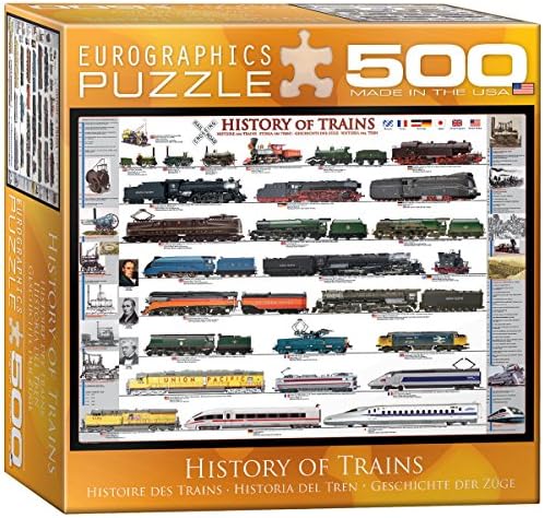 EuroGraphics History of Trains Puzzle, 500-Piece by EuroGraphics