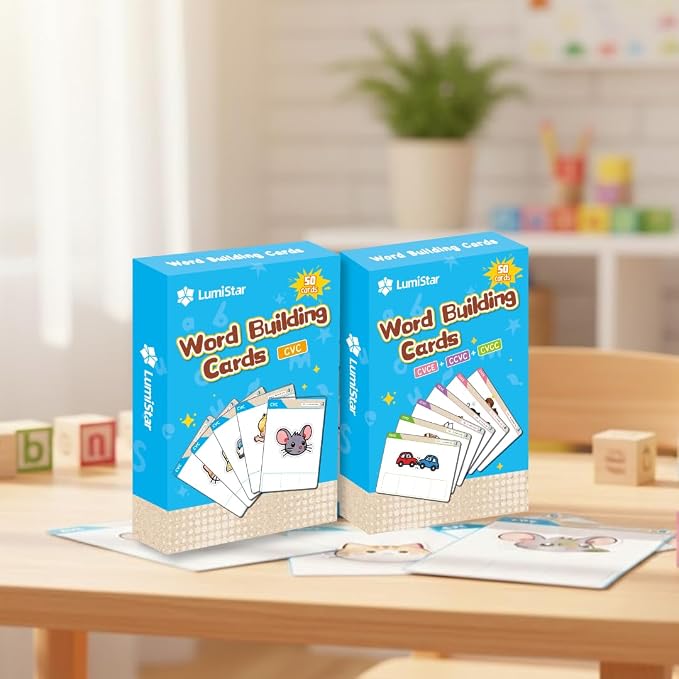 CVC CVCC CVCE CCVC Word Building Activity Cards 100 Writing & Spelling Phonics Flash Cards with 200 Words Phonemic Awareness Classroom Must Have Sight Words Practice Kindergarten Homeschool Supplies - Image 4