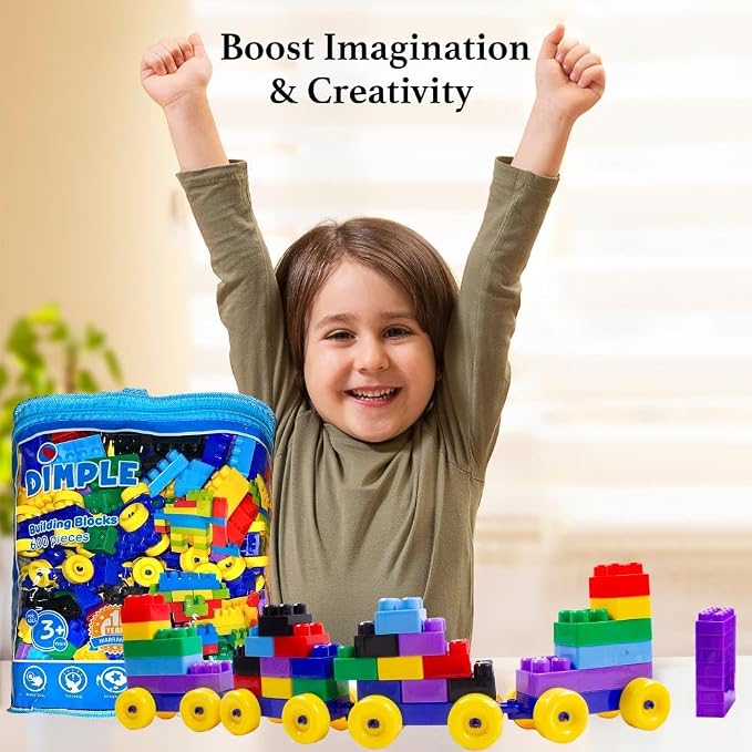 Dimple 600 Piece Large Building Blocks for Toddlers, Kids Interlocking Toys - Image 5