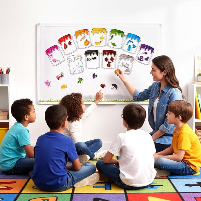 Simply magic 11 Jars Magnetic Color Sorting Set, Learning Colors Magnets - Image 7