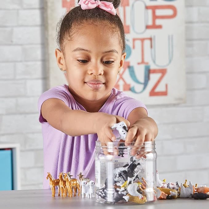 Learning Resources Farm Animal Counters - 60 Pieces, Ages 3+ Toddler Learning Toys, Farm Animals Toys, Develops Counting and Matching Skills - Image 2
