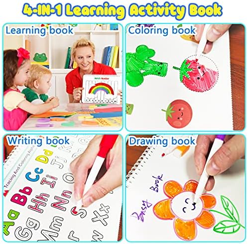 Huijing Montessori Preschool Learning Activities Busy Book - Workbook Activity Binder / Toys for Toddlers, Autism Learning Materials and Tracing Coloring Book - Image 4
