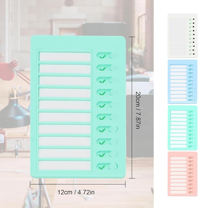 8Pcs Blank Chore Chart Kids Chore Chart with 10 Replacement Cardboard, Chore Chart for Kids Multiple Kids, Chores Checklist Task Board Sliding Routine Chart, ADHD Tools and Visual Schedules - Image 2