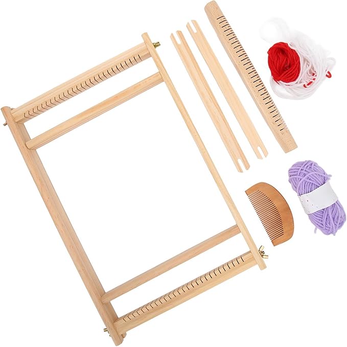 Cryfokt Kids Wooden Weaving Kit Innovative DIY Hand Crafted Education Set for Children Hand Eye Coordination for Household
