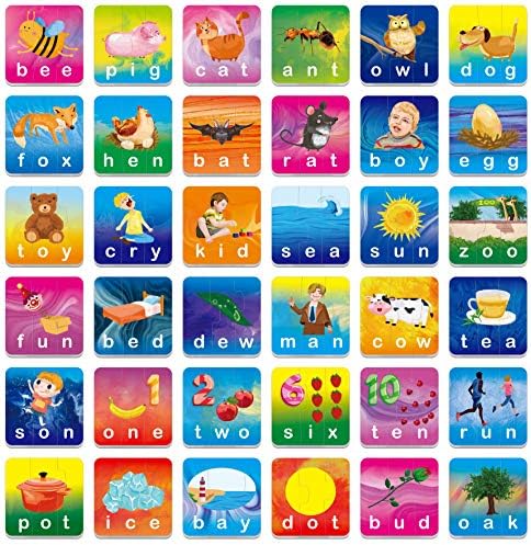 72 Word Spelling Puzzles with Error-Correction Mechanism in 3 Pieces, Perfect for Preschool Learning (36 Block Double Sided) - Image 3