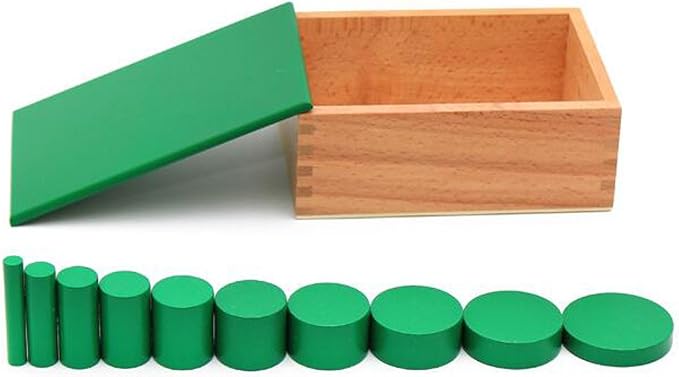 YHZAN Montessori Sensorial Material Knobless Cylinders Kids Wooden Toy (Set of 4) Early Development Tool for Toddlers Wooden Blocks - Image 5