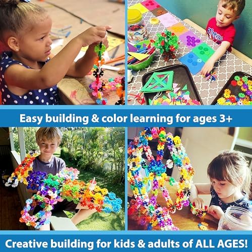 Brain Flakes 500 Piece Set, Ages 3+, Interlocking Plastic Disc Toy for Creative Building, Educational STEM Learning, Construction Block Play for Kids, Teens, Adults, Boys, and Girls - Image 3