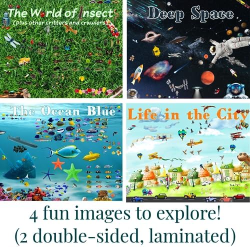 Adventure Set - 2X Wood Magnifying Glass for Kids with 4 Pictures - Wooden Montessori Toy - Learn and Explore - Image 6