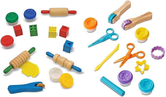 Melissa & Doug Modeling Dough & Sculpting Tools, 8 Tubs of Playdough Modeling Clay with Cutters, Rollers & Molds, Arts & Crafts Kit & Accessories, Preschool Learning Toys for Kids Ages 3+ - Image 3
