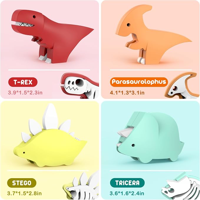 Magnetic Animal Building Toys, STEM Toddler Learning Toys 3D Puzzle Animals for Boys Girls, Educational Magnetic Travel Montessori Toy Lion Elephant, Unique Birthday Gift (Dinosaur Animals, Count, 4) - Image 6