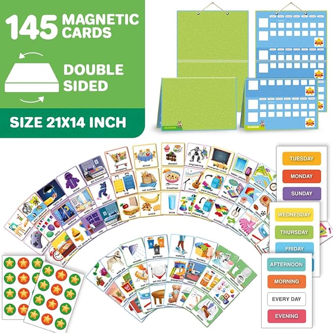 Visual Schedule for Kids with Autism - Reward Chore Chart for Multiple Kids - Image 2