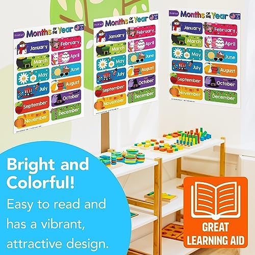 FoldCard Months of the Year Chart Educational Poster 8.5x11 5pk - Image 5