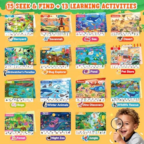 JoyCat Seek & Find Game Book - Animal Preschool Learning Activity - Image 4