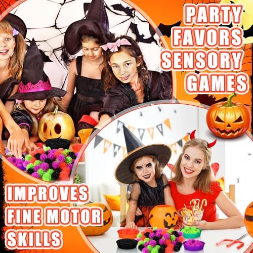 Leitee 71 Pcs Sensory Bin Filler,Black,Halloween - Image 4