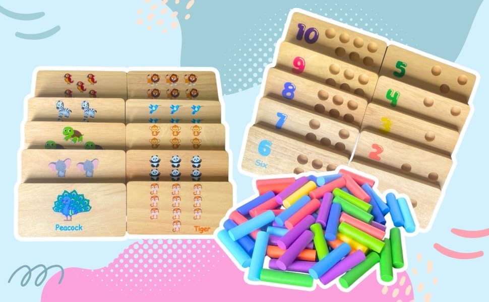 Counting Peg Board Montessori | Math Manipulatives for Preschoolers | Learning & Education Toys for Toddlers - Image 5