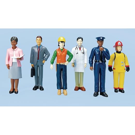 Excellerations 5-1/4 inch Block Play Career People, Community Helpers, Social Emotional, Educational Toys, Preschool (Item # PPPCAR) by Excellerations