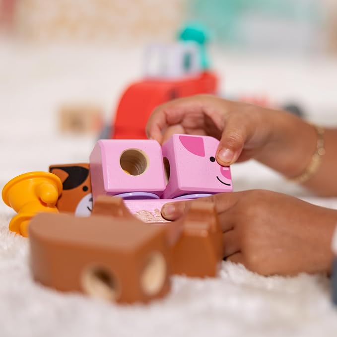 Melissa & Doug Blockables Farm & Farm Friends 2-Pack Bundle Set - Image 6
