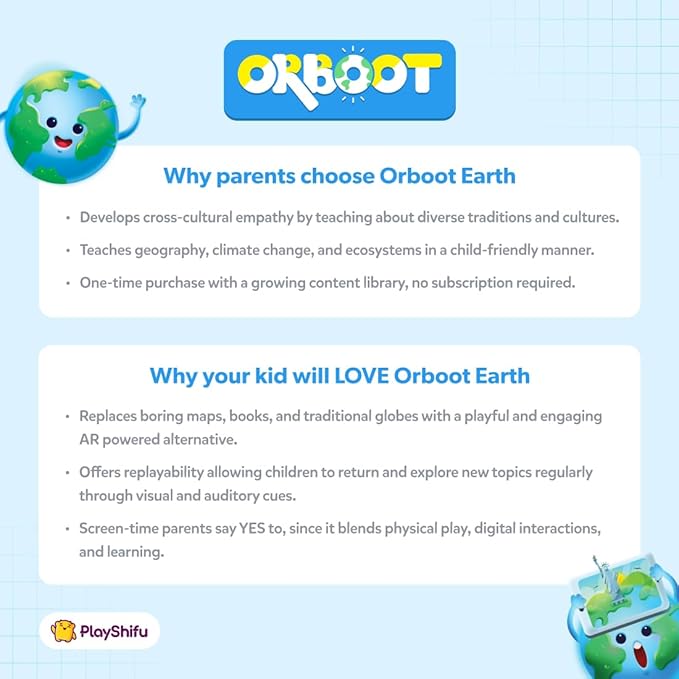 PlayShifu Orboot Earth – Interactive AR World Globe for Kids: 1000+ Facts on Animals, Places & Monuments | Tech-Powered STEM Learning Toy & Gift, Ages 4–10 - Image 6