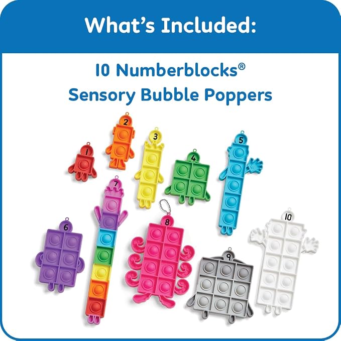 hand2mind Numberblocks Sensory Bubble Poppers, Fine Motor Tools, Ages 3+ - Image 2