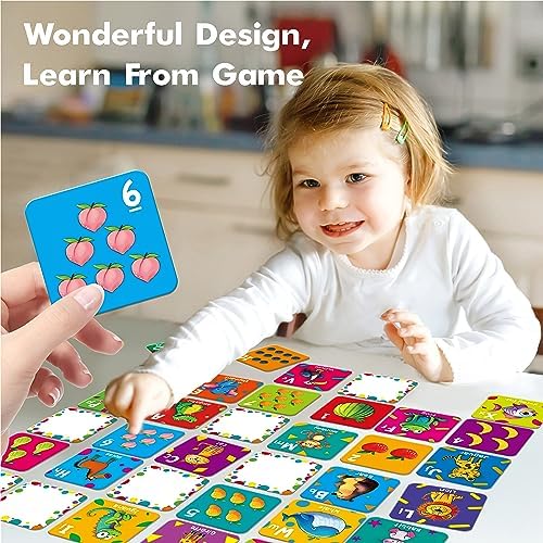 Hebayy 72 PCS Memory Matching Game, Alphabet & Numbers Matching Cards for Toddlers 36 Pairs Memory Cards for Preschool 4 5 6 Years Old - Image 6