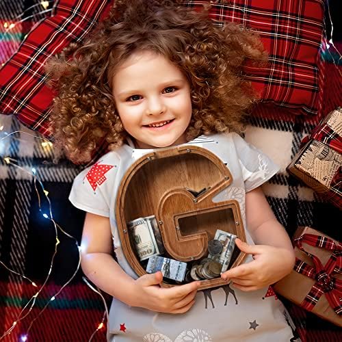 ladenk 12 Inch Extra Large Wooden Kids Letter Piggy Bank - Piggy Bank for Boys Girls - Initial G Bank - Alphabet Money Bank for Birthday - Image 6