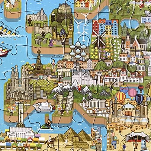 bopster 180-Piece World Map Puzzle – 8-Bit Retro Gaming Style for Kids Ages 4-8 – Find 50 Famous People – Eco-Friendly Recycled Cardboard - Image 6