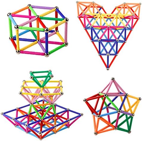 ELONGDI Magnetic Building Blocks, [ 132 Pieces ] Lengthen Building Sticks Set, Magnet Stem Toys Set Non-Toxic Building 3D Puzzle Boys Toys for Kids and Adult - Image 3