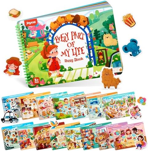 JoyCat Daily Life Busy Book for Toddlers Ages 3-5, English by JOYCAT