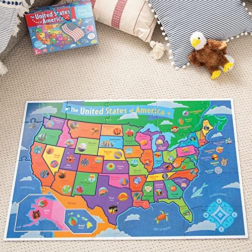 Peaceable Kingdom Jumbo USA Floor Puzzle 54 Pieces - Image 4